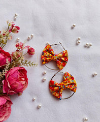 Bow Earring - Yellow Garden