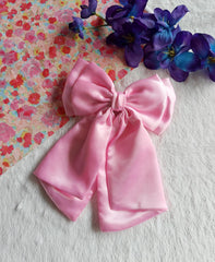 Satin French Bow - Pink