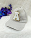 Sleek Gray Custom Cap | Plush Chenille Letters | Personalized Style