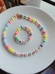 Custom Name Necklace & Bracelet Combo