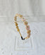 Pink Kundan Hairband with Pearls and Flower