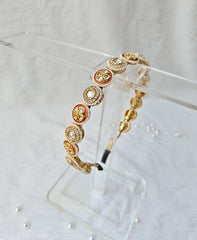 Multicolor Kundan Hairband with Pearls