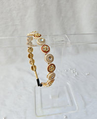 Multicolor Kundan Hairband with Pearls