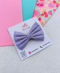 Solid Lilac Medium Hair Bow