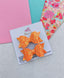 Orange Little Glitter Bow (pack of 2)
