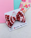 Shibori Red 4 inch Bow