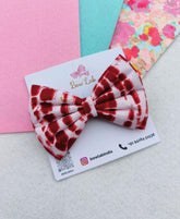 Shibori Red 4 inch Bow