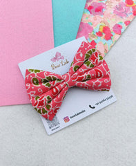 Olive - Peach 4 inch Bow