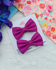 Purple Mini Bows 2-Pack - Charming & Versatile Hair Accessory