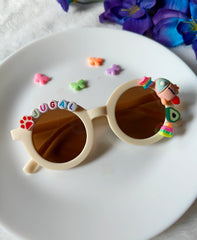 Matte Round Name Sunglass for Boys