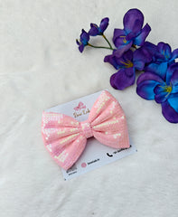 Baby Pink Sequin Bow