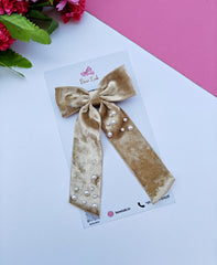 Pearl Velvet Bow