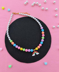 Colorful Rainbow Bead Necklace
