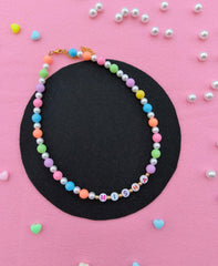 Personalized Pastel Rainbow Pearl Necklace