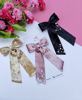 Pearl Velvet Bow
