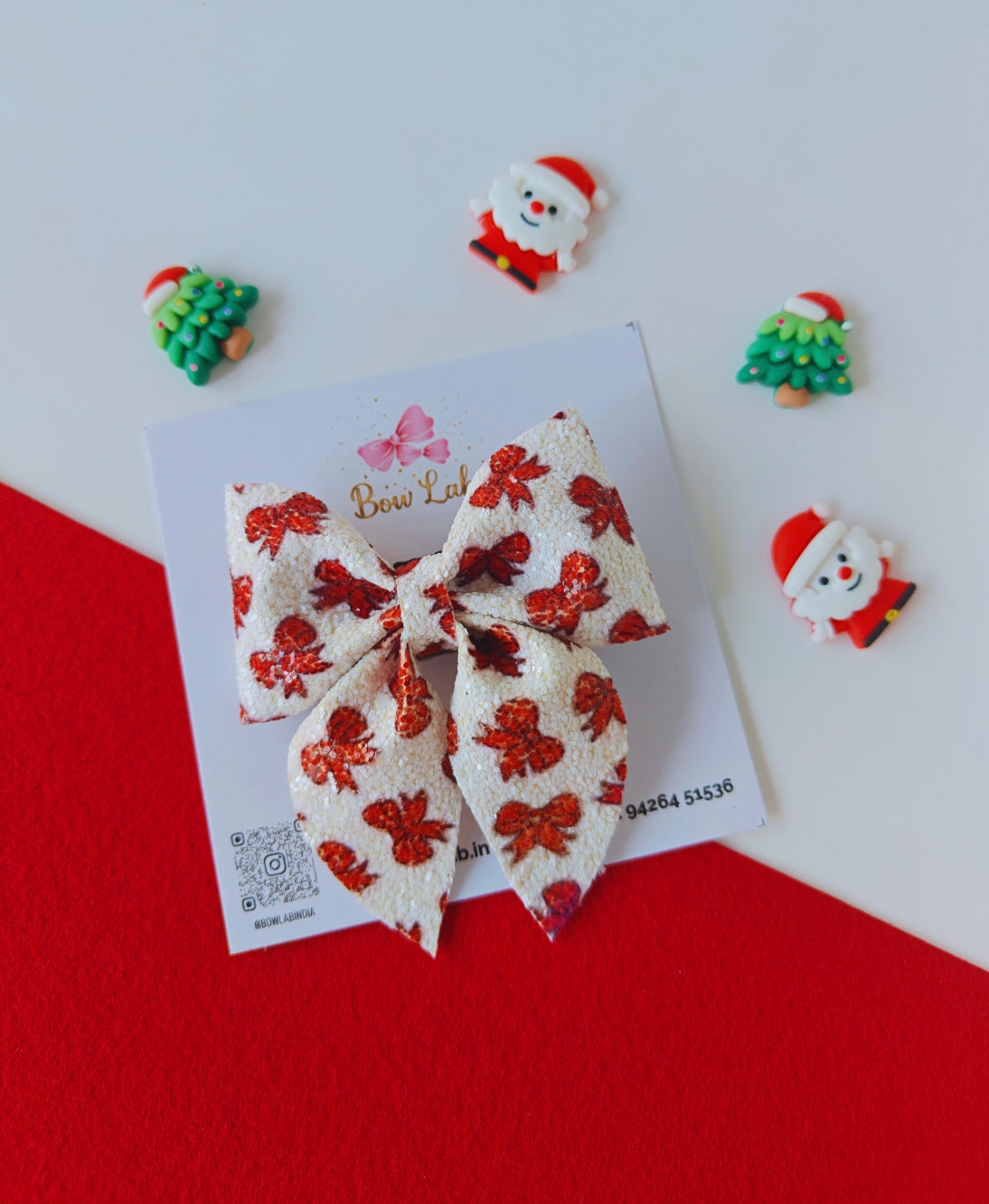 Christmas Flair Pigtail Bow