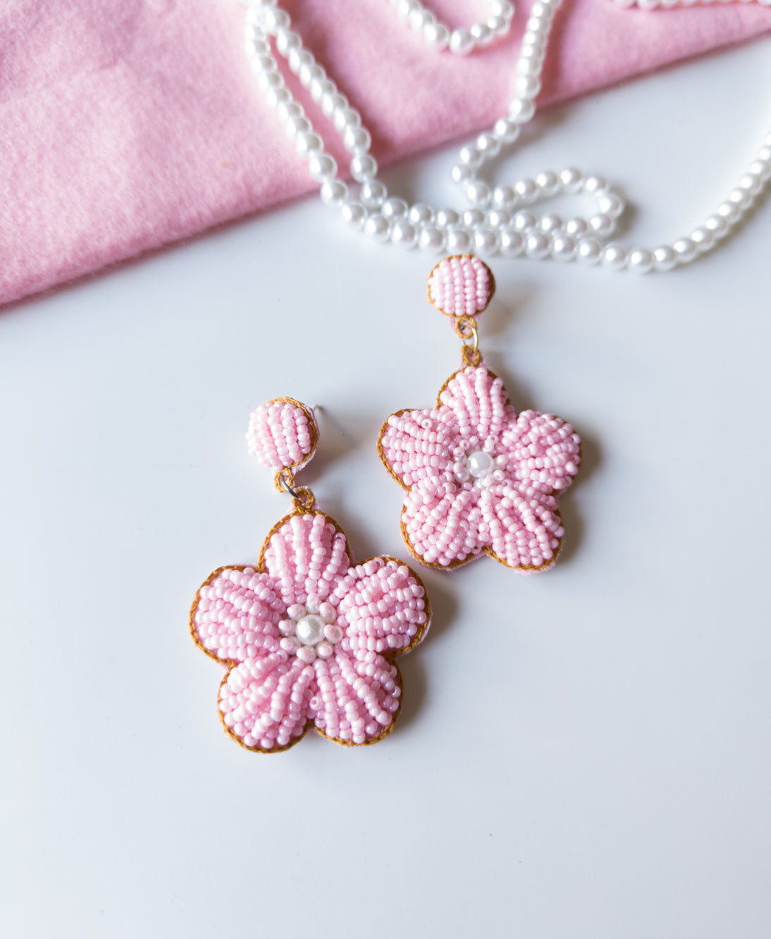 BabyPink Flower Earring