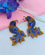 Bird Golden Blue earrings