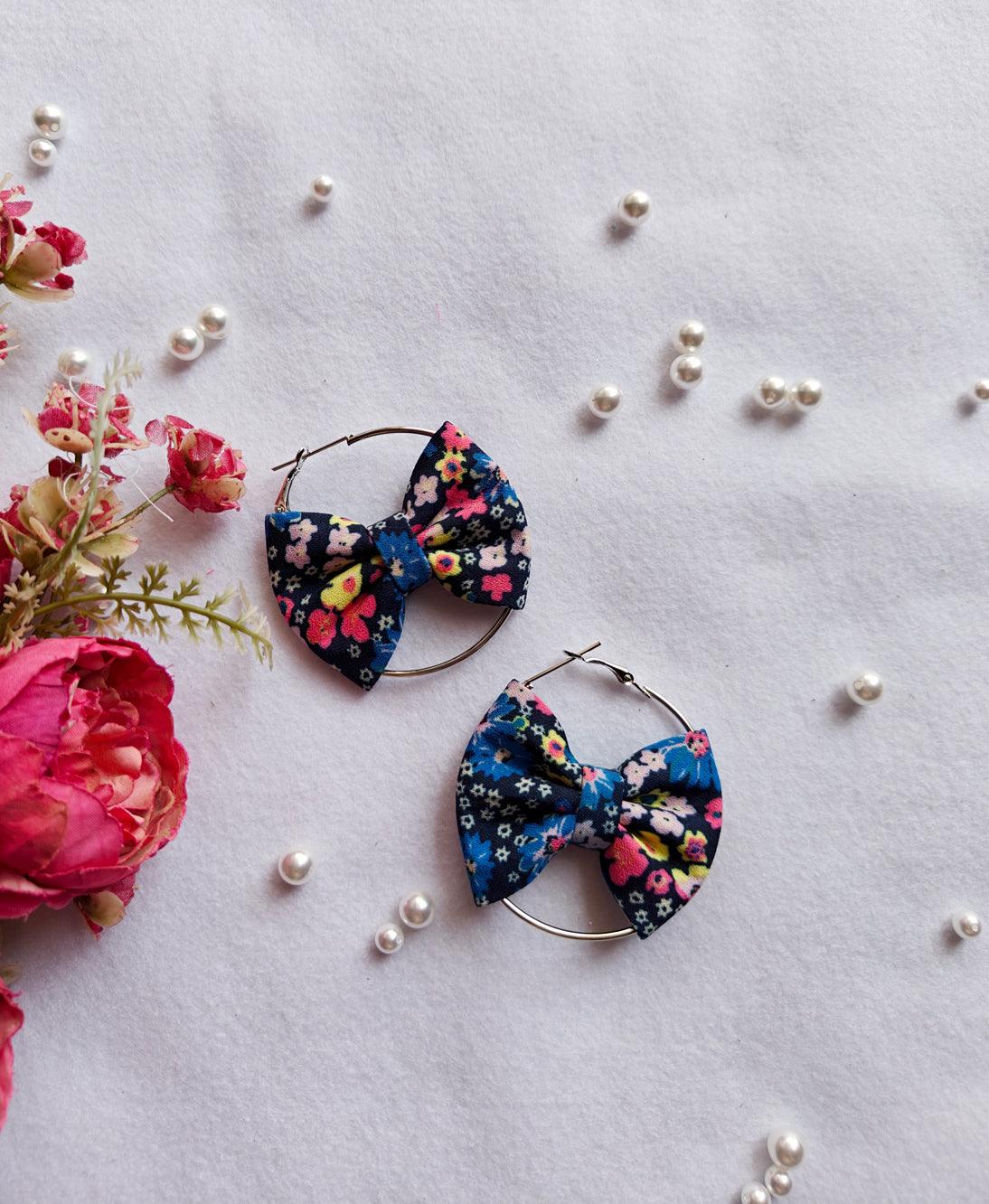 Bow Earring - Night Garden