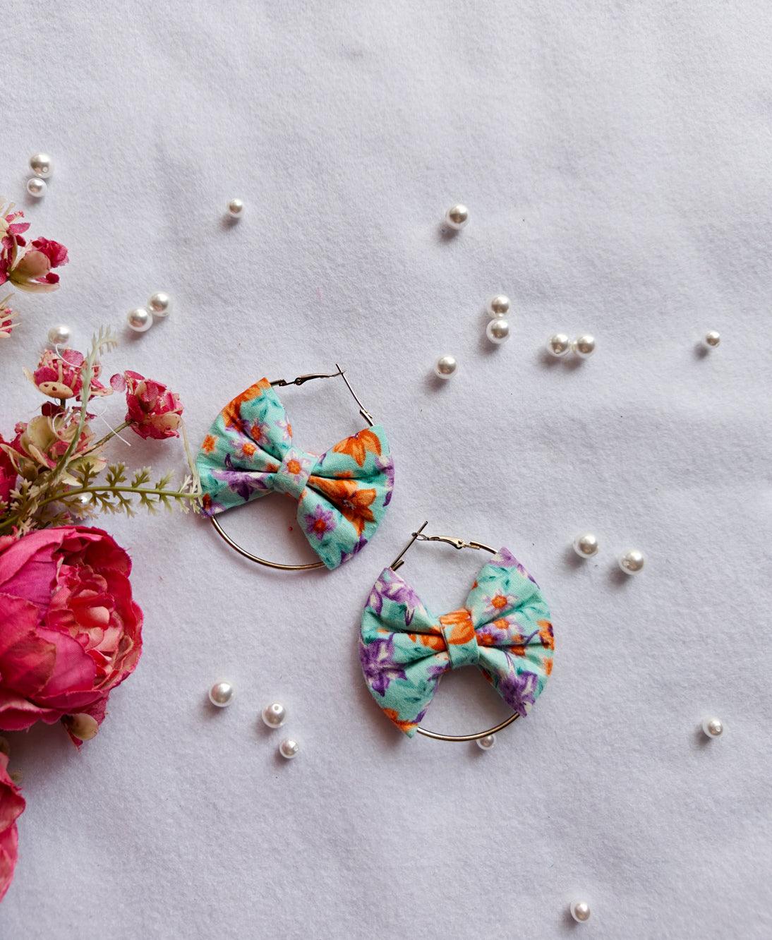 Bow Earring - Seagreen Passion