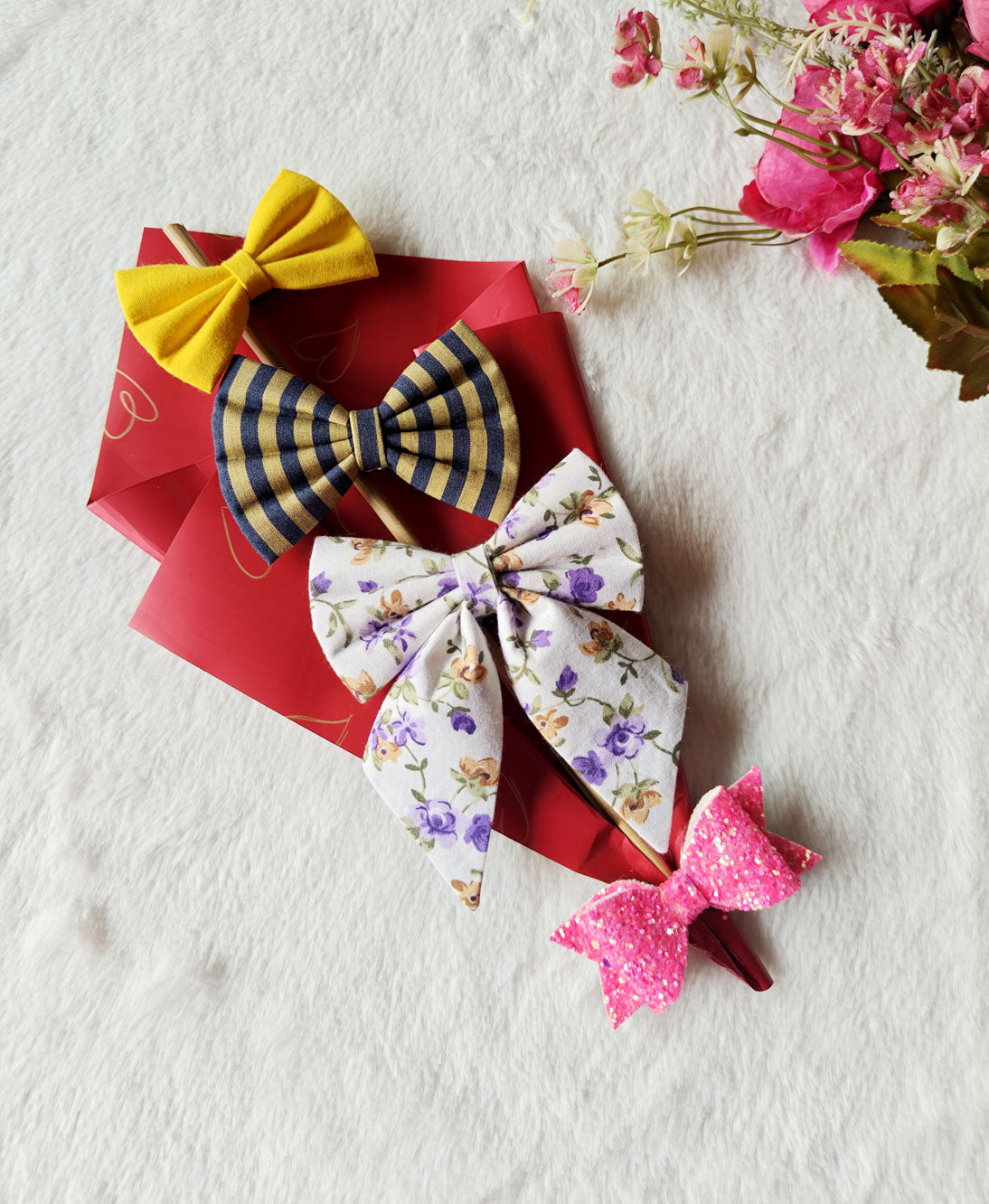 Bow-tiful Bliss: Handcrafted Hair Accessory Bouquet