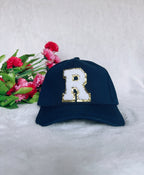 Custom Dark Blue Cap with Chenille Letters | Personalized