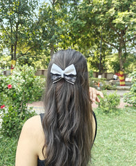 Black White Denim Twist