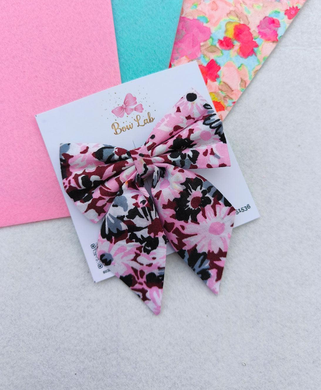 Pink Garden Fabric Pigtail Main image