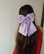 Satin French Bow - Purple