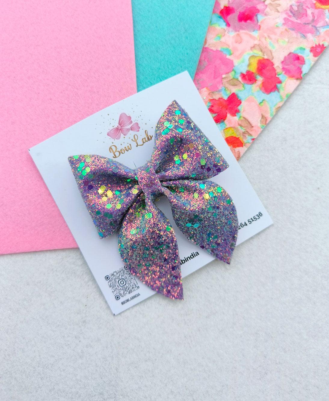 Dazzling Purple Glitter Pigtail Secondary image