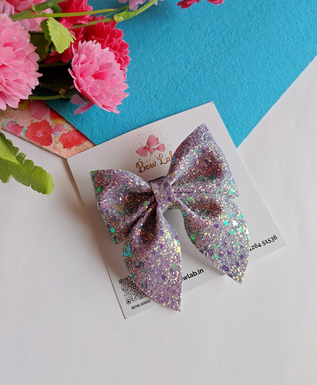 Dazzling Purple Glitter Pigtail