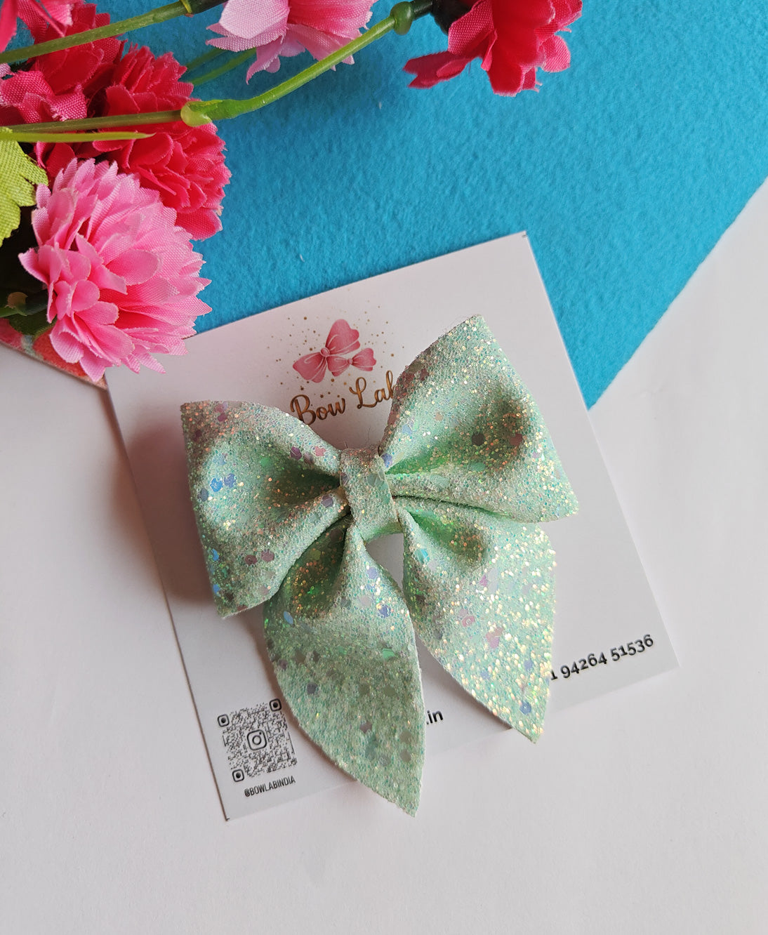 Sea Green Glitter Pigtail