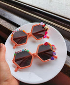 Personalized Hexagon Girls Sunglasses | (1-11 Years)