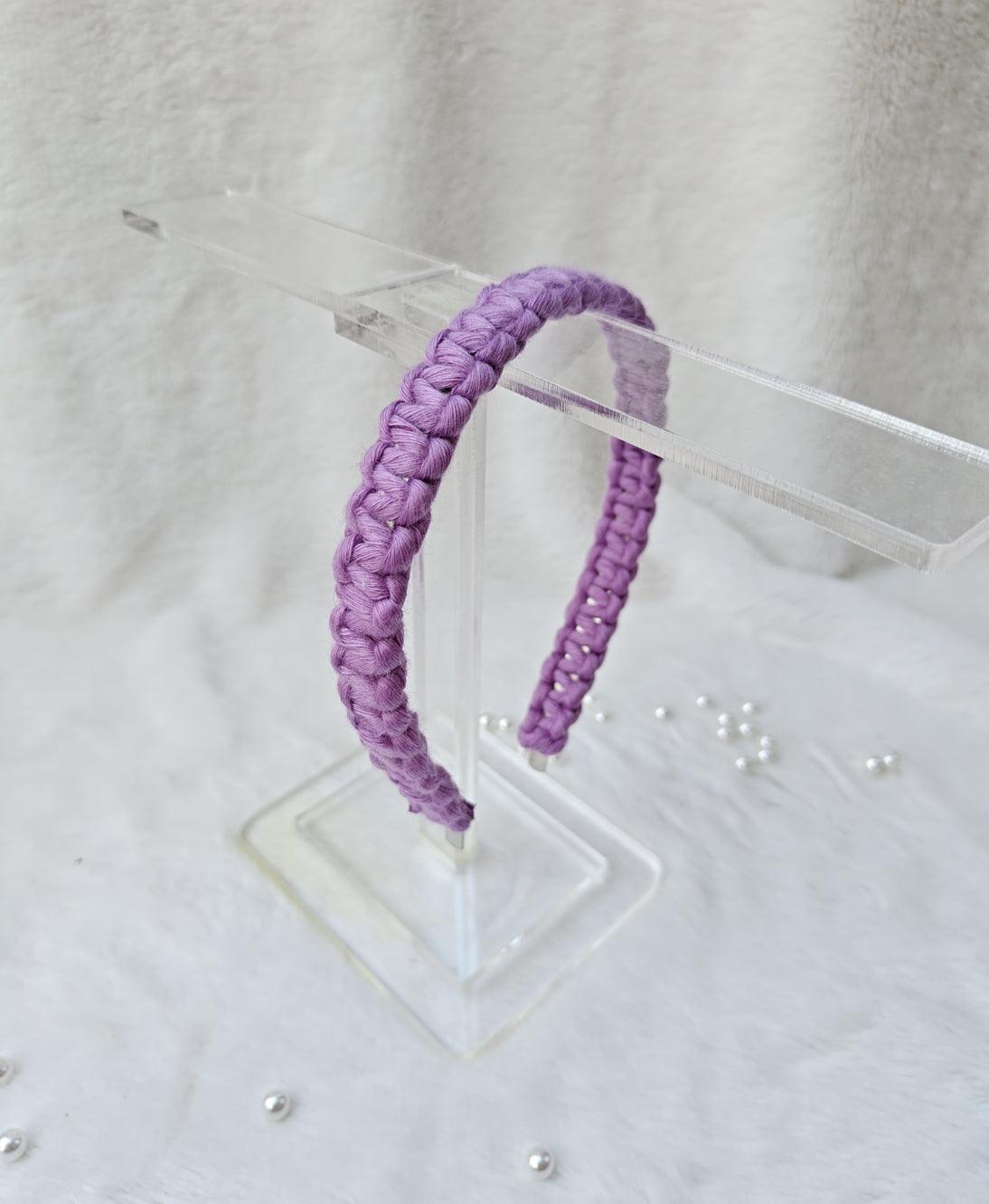 Dreamy Pastel Purple Macrame Headband | Boho Chic Accessory