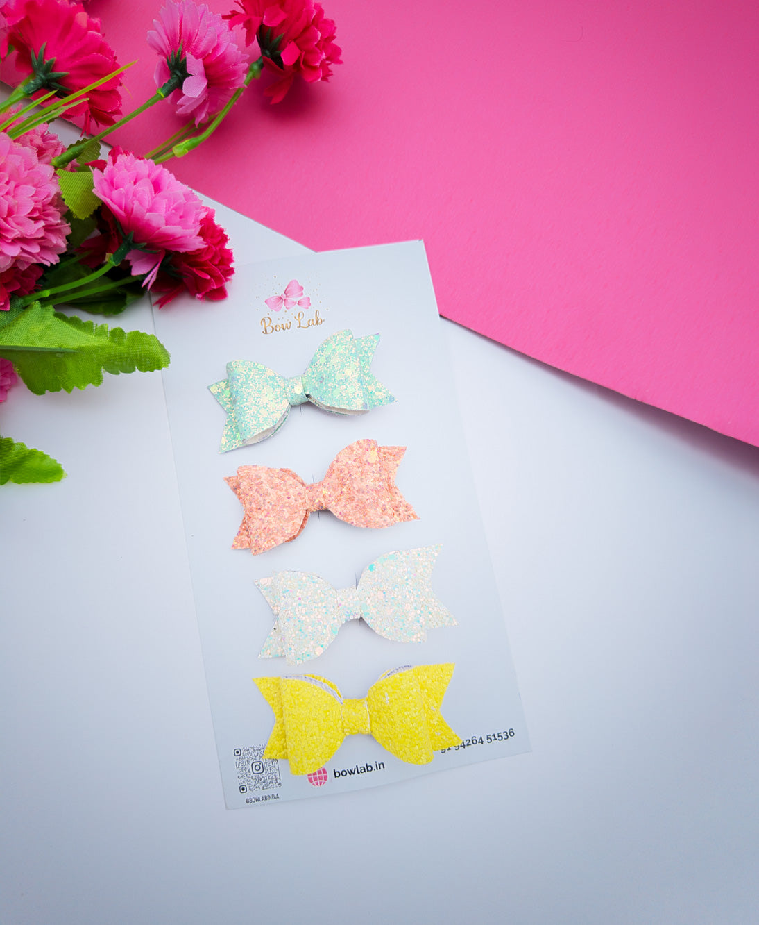 Magic Glitter Bow Set of 4