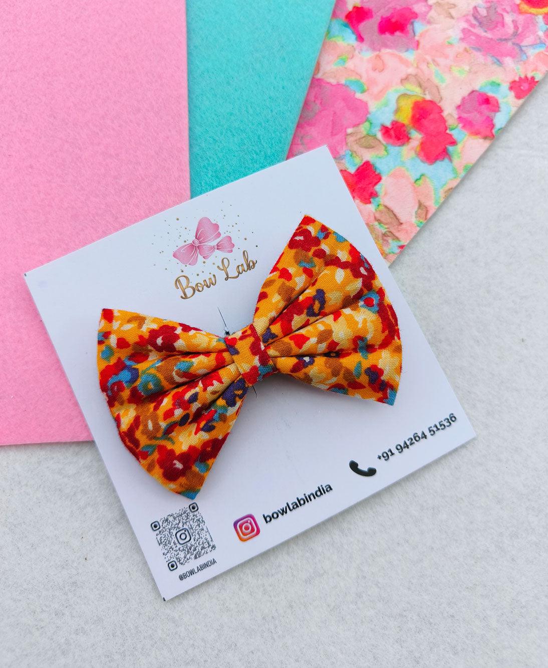 Yellow Garden Medium Hair Bow Main image