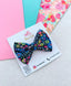 Blue Night Garden Medium Hair Bow