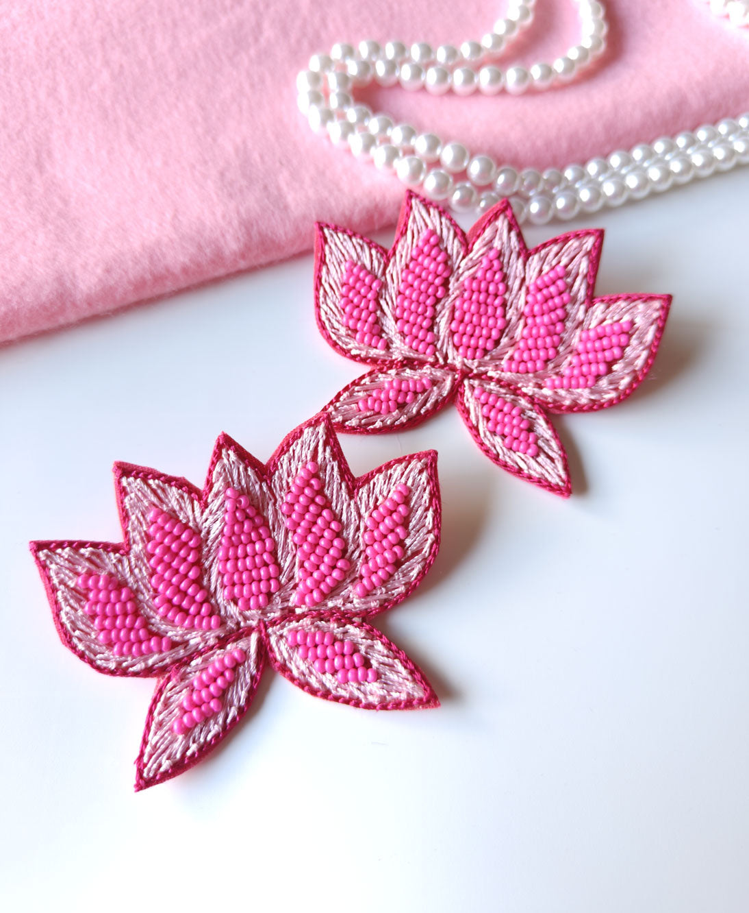 Pink Lotus Earring Main image