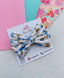 Skyblue Floral 4 inch Bow