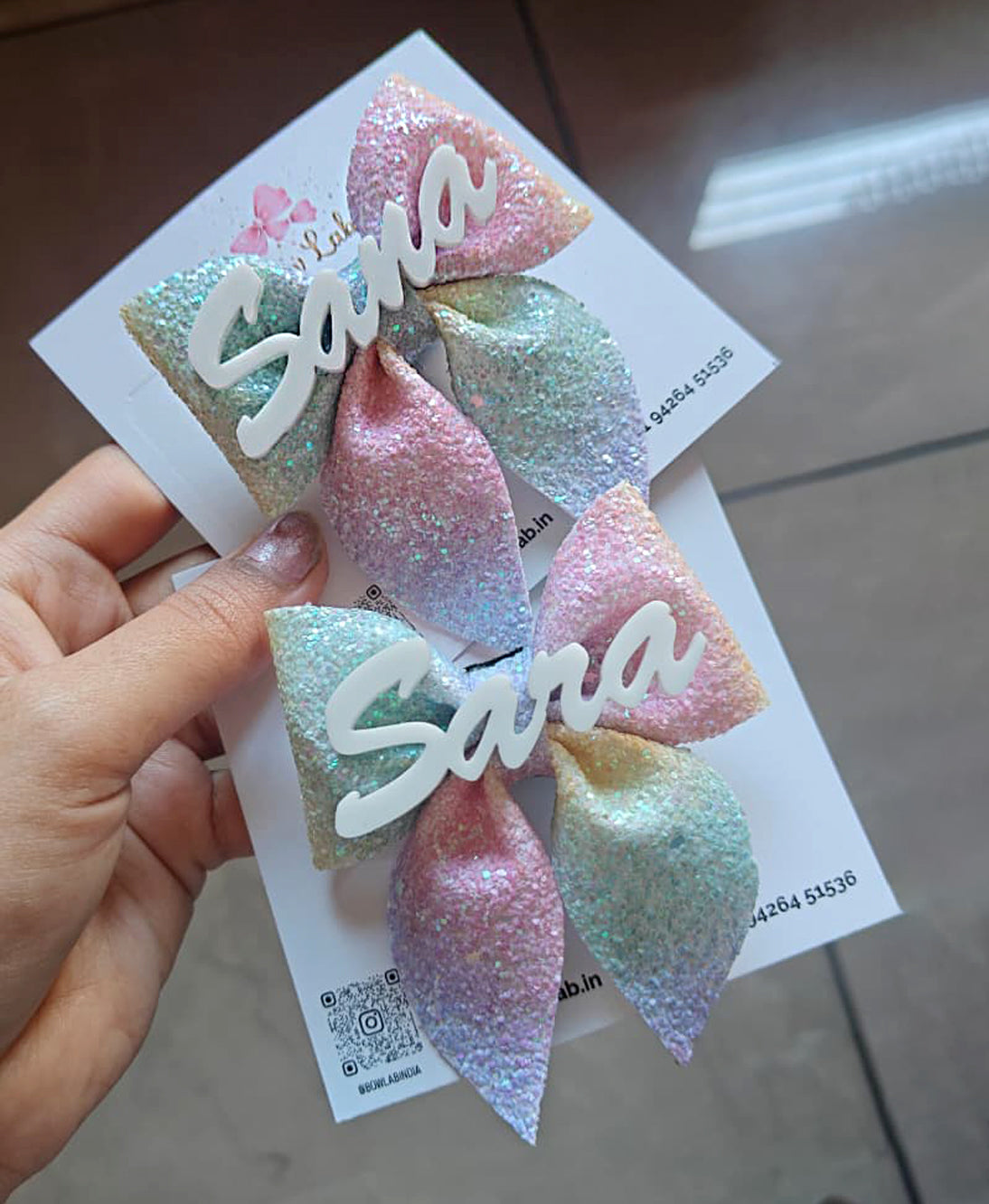 Glitter Name Pigtail