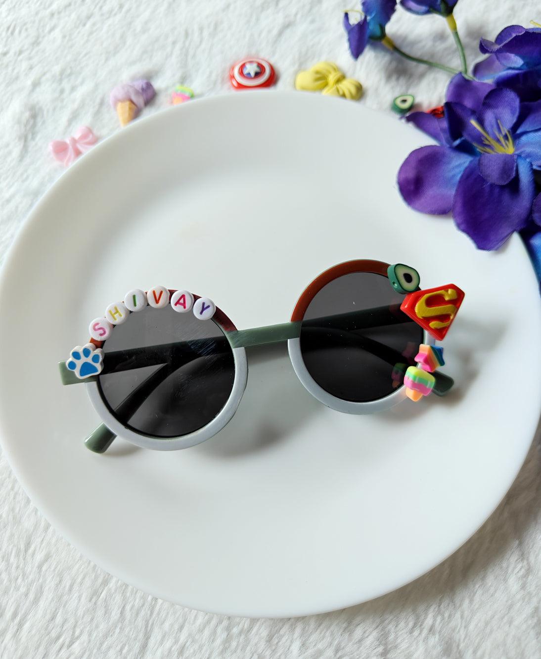 Round Custom Name Sunglasses for Boys Secondary image