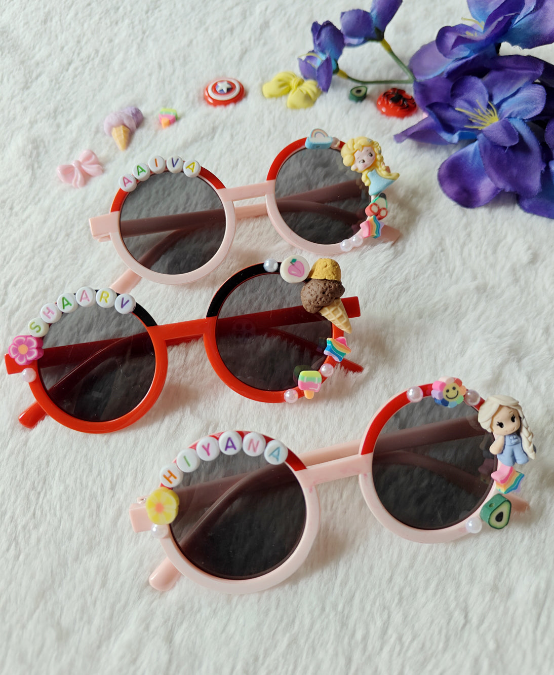 Personalized Round Sunglasses | Girls' Custom Charms (1-11 Years) | Magical! Main image