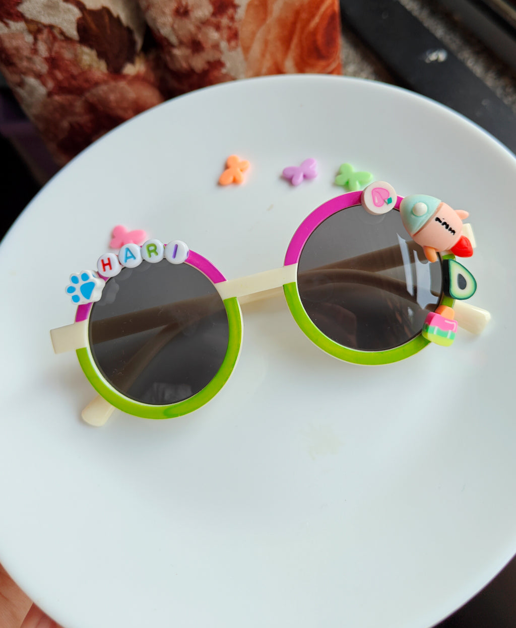 Round Custom Name Sunglasses for Boys