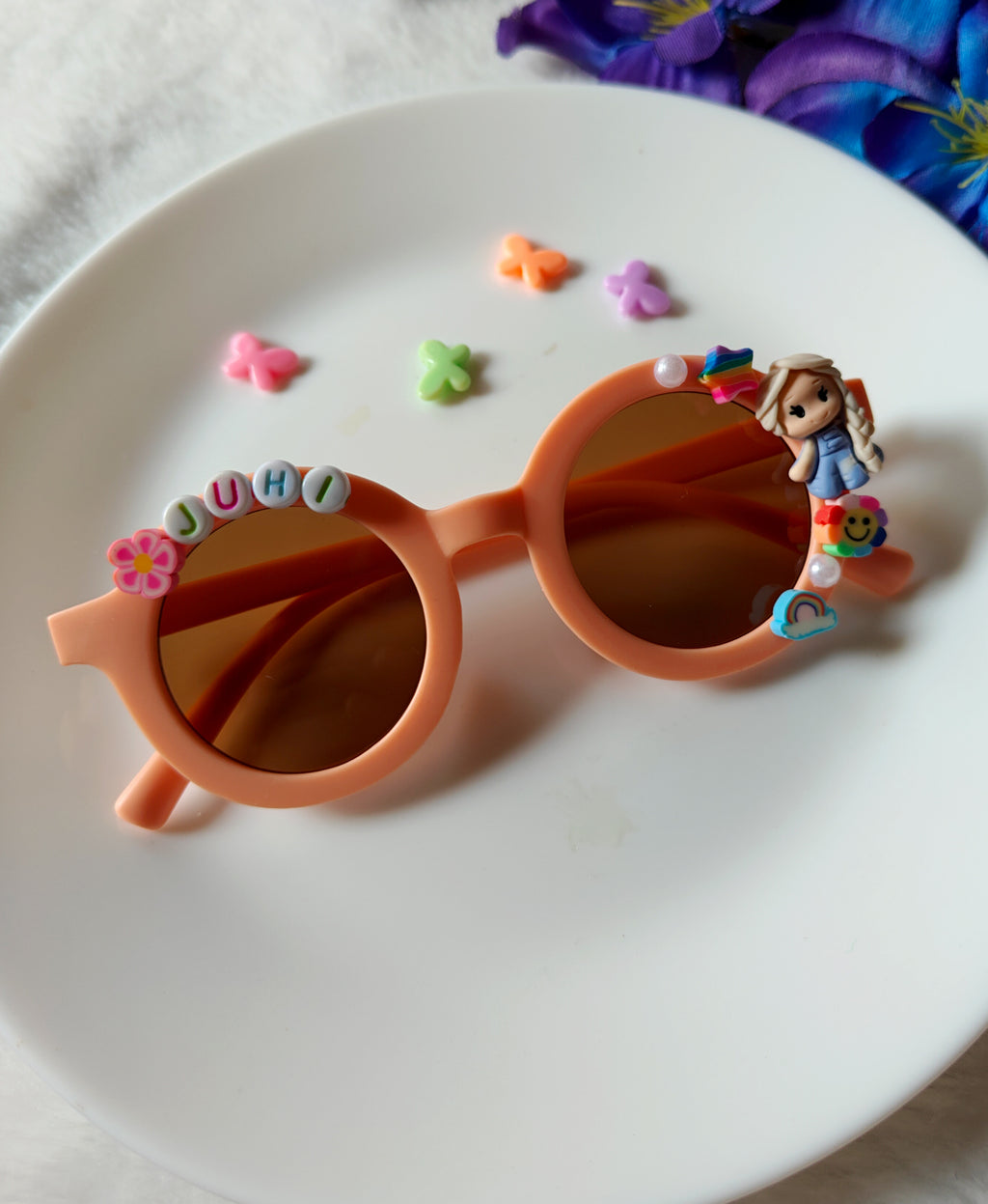 Matte Round Name Sunglass for Girls