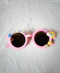 Matte Round Name Sunglass for Girls