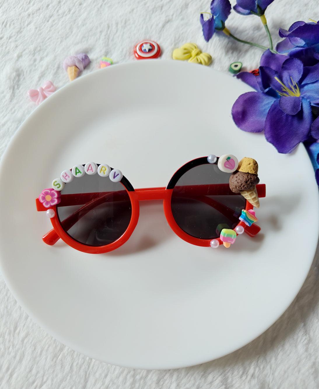 Round Custom Name Sunglasses for Boys