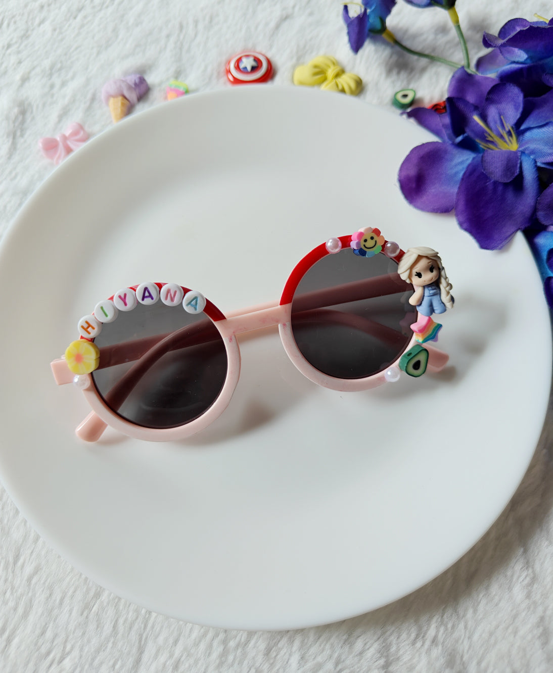 Personalized Round Sunglasses | Girls' Custom Charms (1-11 Years) | Magical! Secondary image