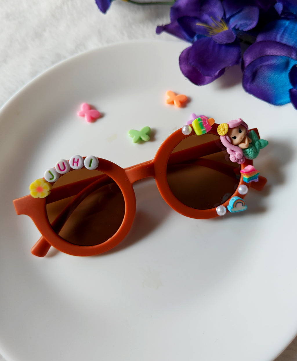 Matte Round Name Sunglass for Girls