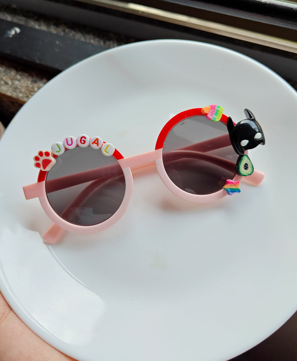 Round Custom Name Sunglasses for Boys