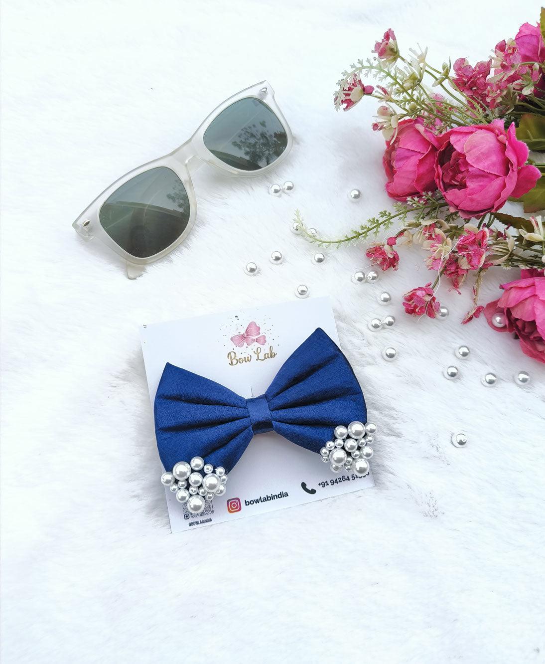 Royal Pearl Bow - Cold Blue